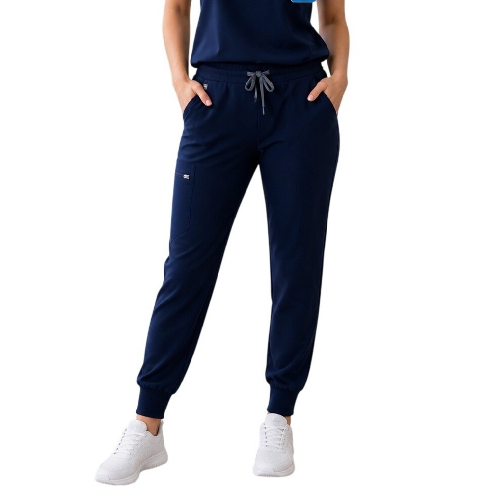 Figs Technical Collection Scrub Pants Womens Large Navy Blue Jogger